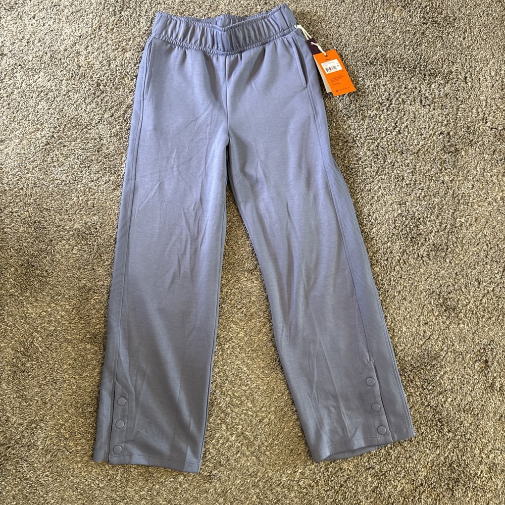 Freely Girls Wide-Leg Activewear Pants Elastic Waist Blue Size M New